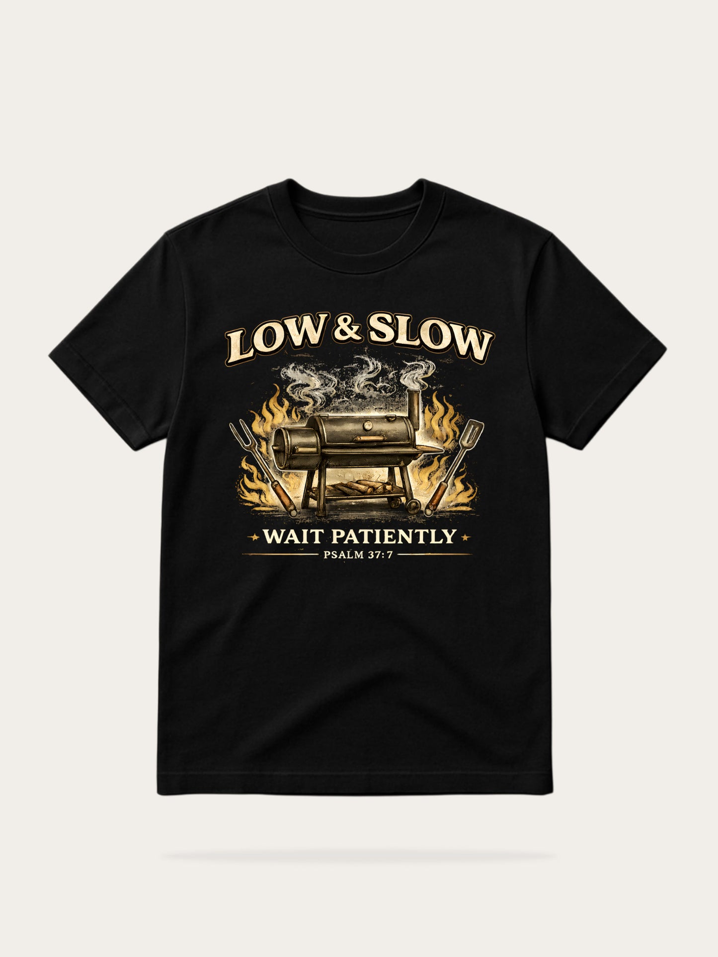 Christian Dad Shirt | Low and Slow BBQ Bible Verse Shirt for Men