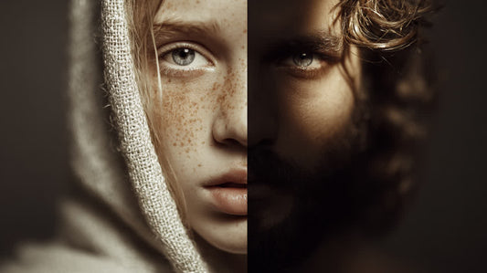 Half female half jesus face being like jesus