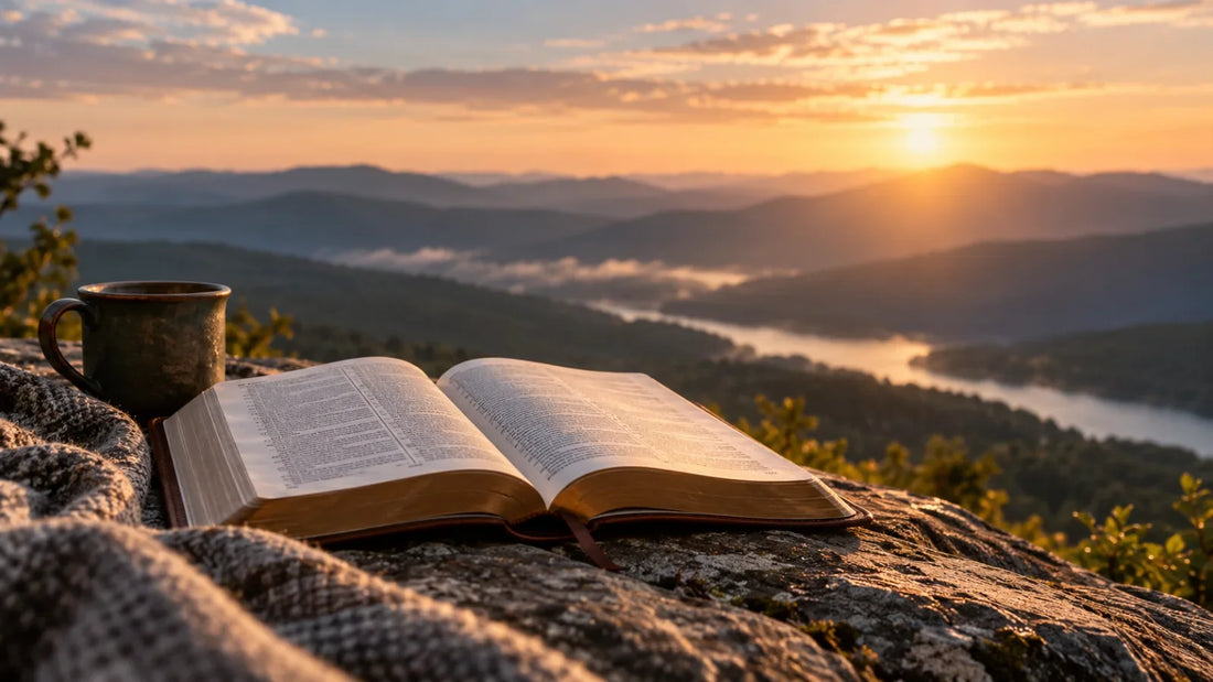 An open Bible in quiet natural light, reflecting on Philippians 4:13, contentment, and strength through Christ.