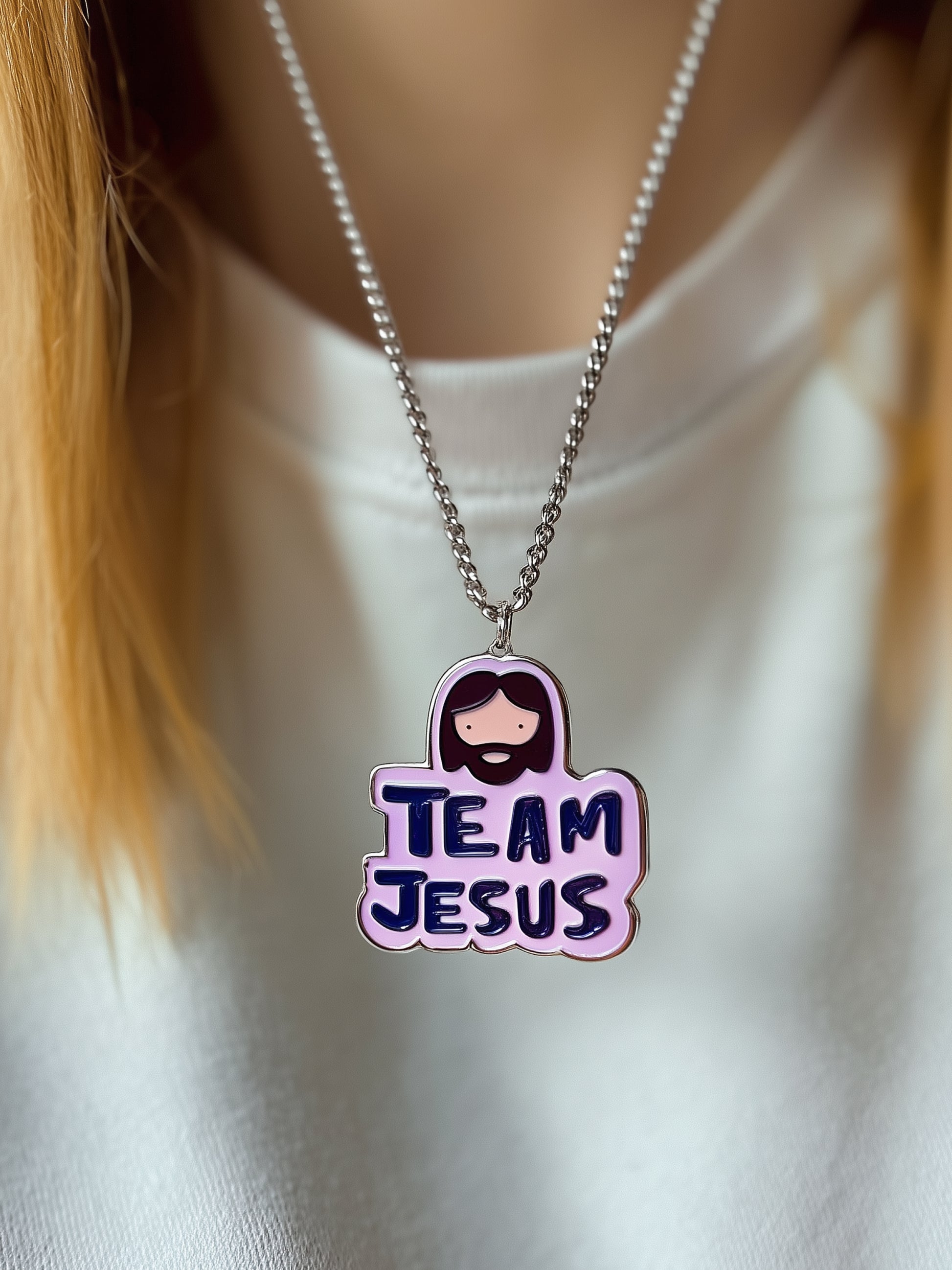 faith necklace teen girl stainless steel