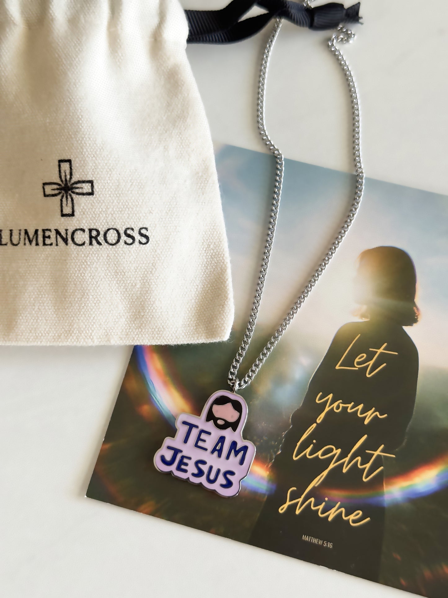 enamel christian charm necklace teen girl