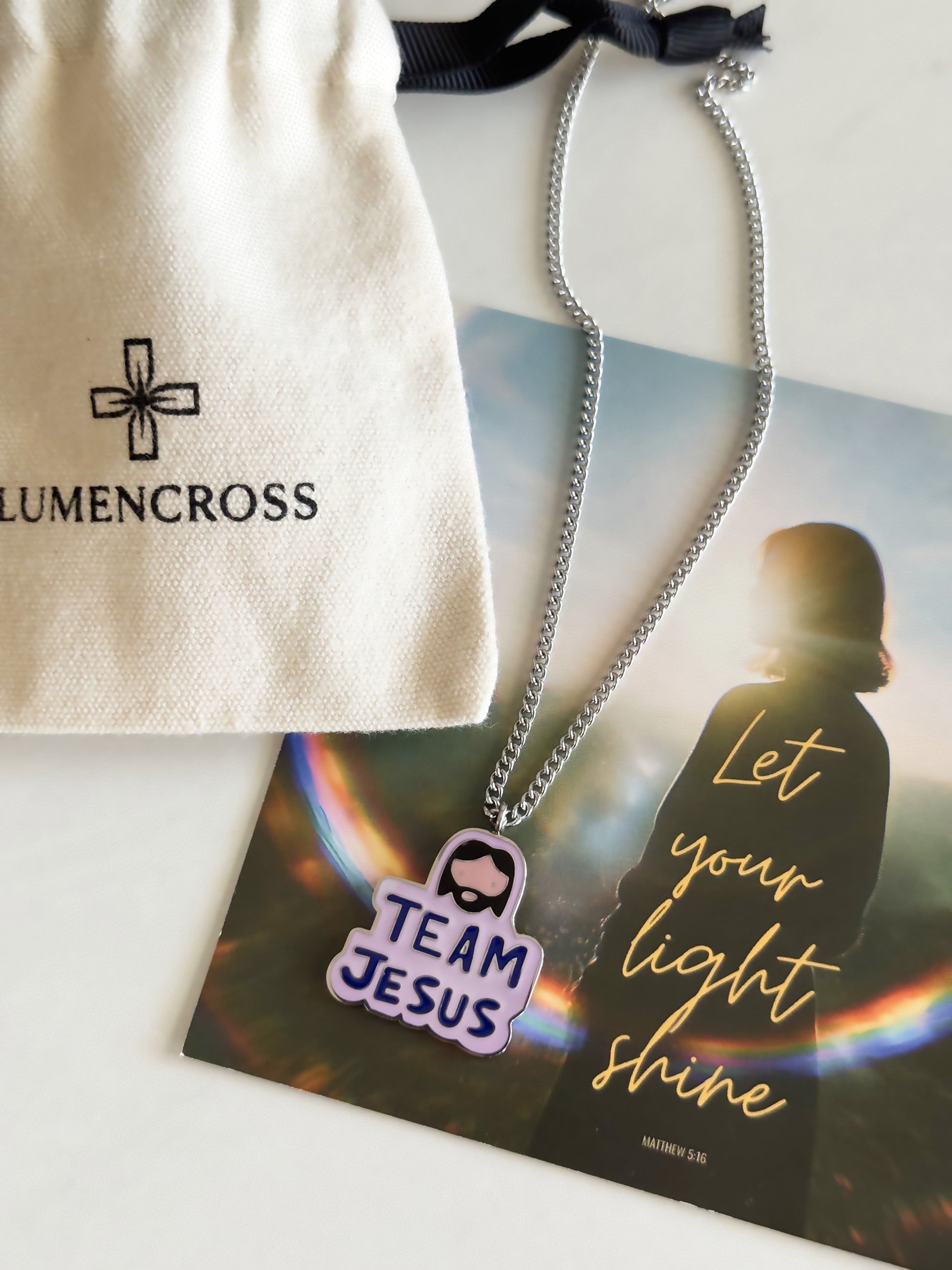 enamel christian charm necklace teen girl