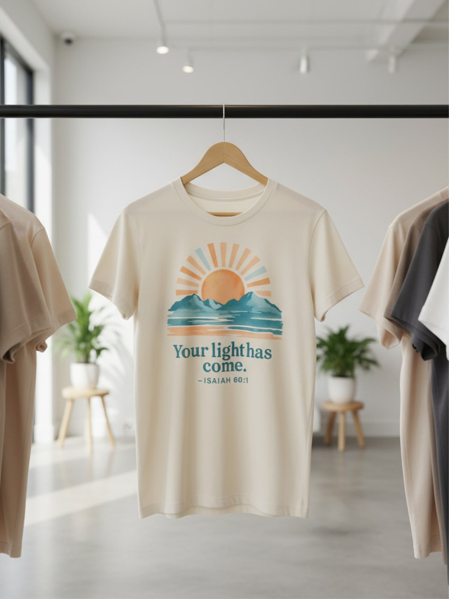 Bible Verse T Shirts – Your Light Has Come