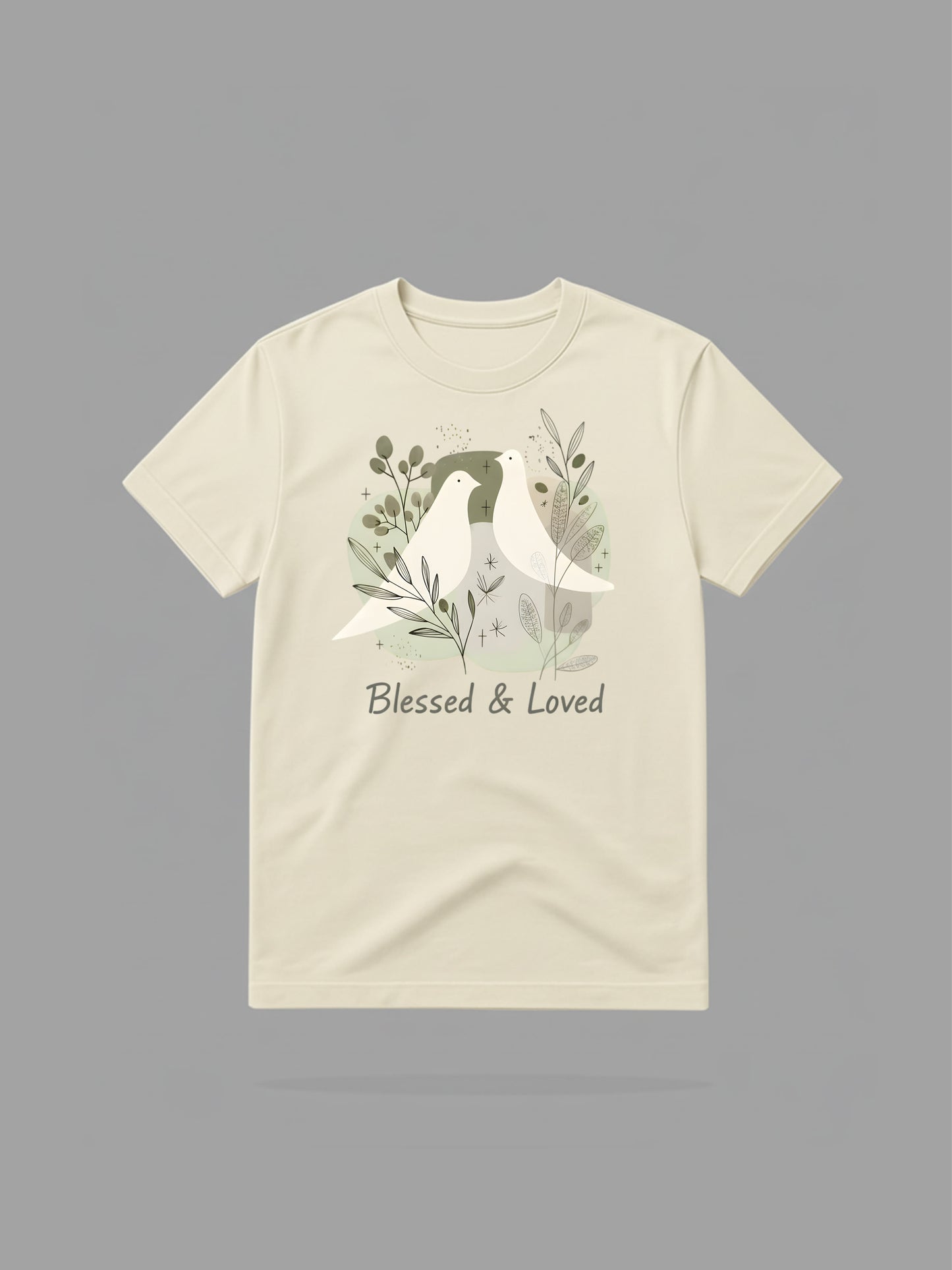 Blessed and Loved T Shirt Minimal Dove Christian Aesthetic Tee
