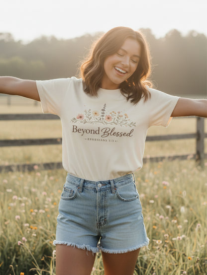Blessed T Shirt | Beyond Blessed Christian T Shirt for Women