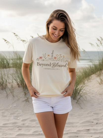 Blessed T Shirt | Beyond Blessed Christian T Shirt for Women