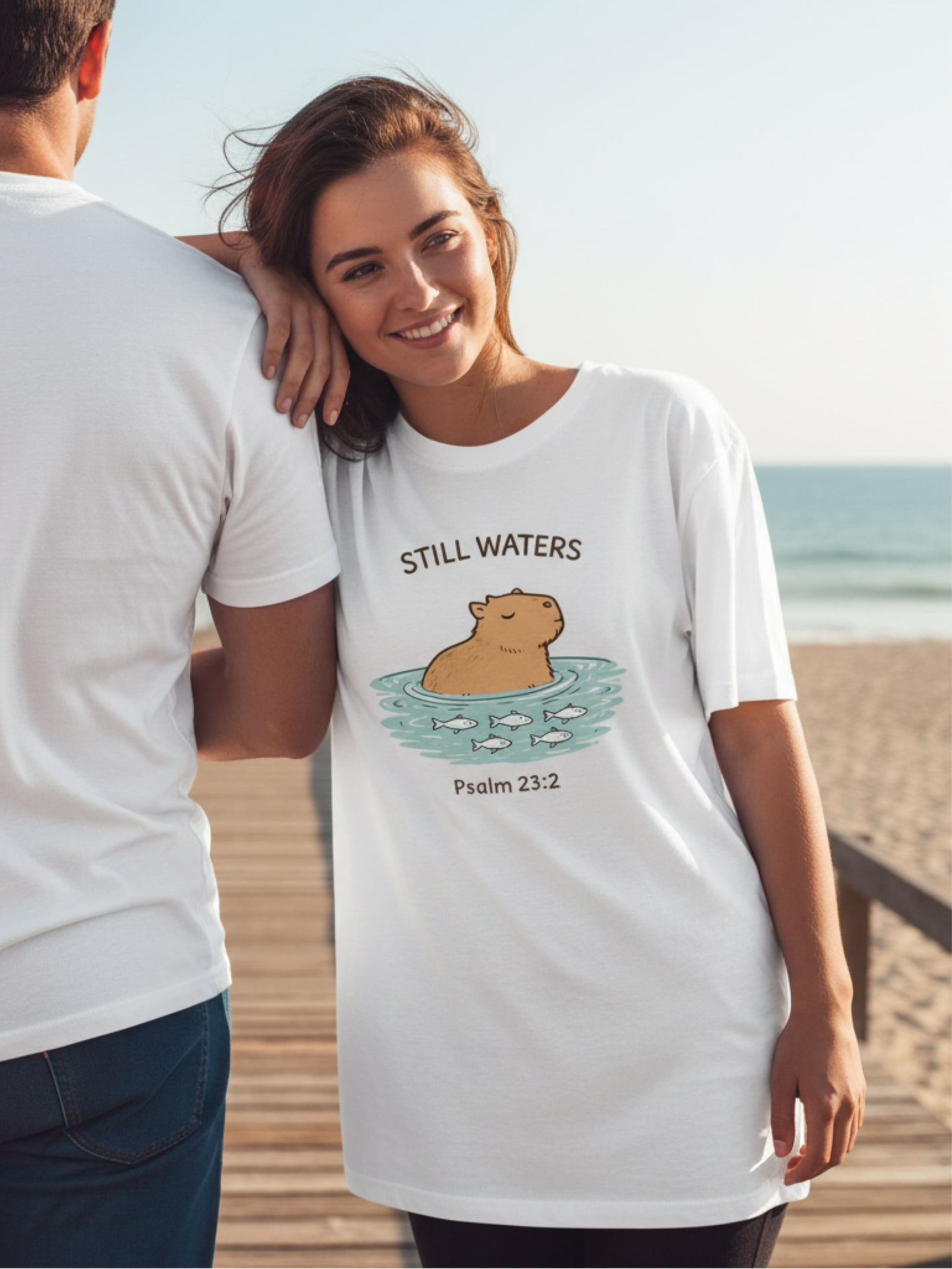 Capybara T Shirt Cool Christian T Shirts Psalm 23 Still Waters Tee