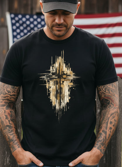 Abstract Cross Christian T-Shirt