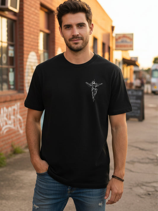 Oversized Minimalist Christian Streetwear Cross Shirt
