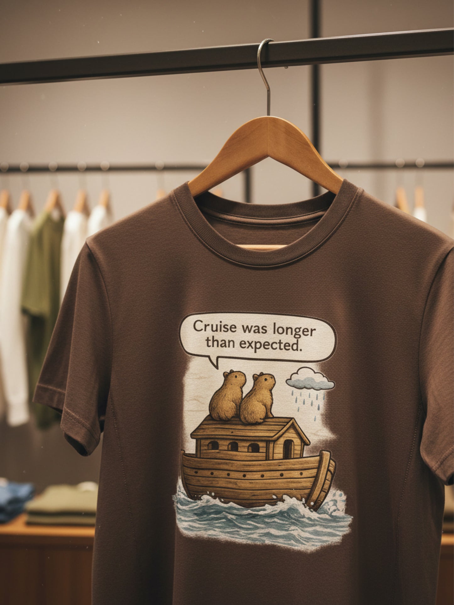 Funny Christian T Shirt | Capybara Noah Ark Funny Bible Shirt