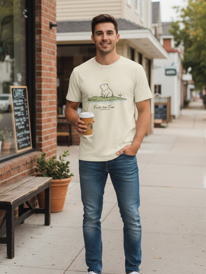 Faith Over Fear Capybara Graphic Funny Christian T Shirt