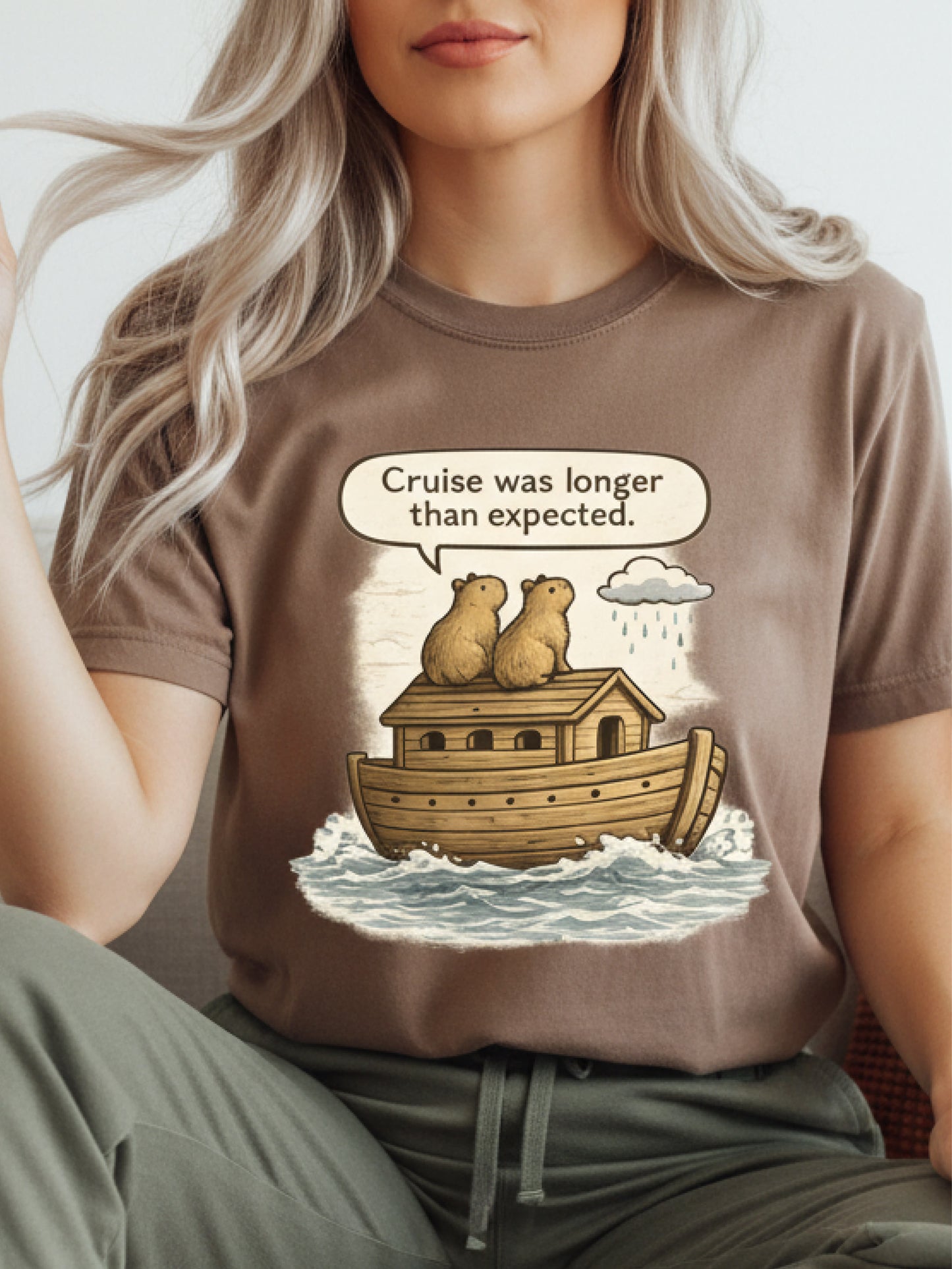 Funny Christian T Shirt | Capybara Noah Ark Funny Bible Shirt