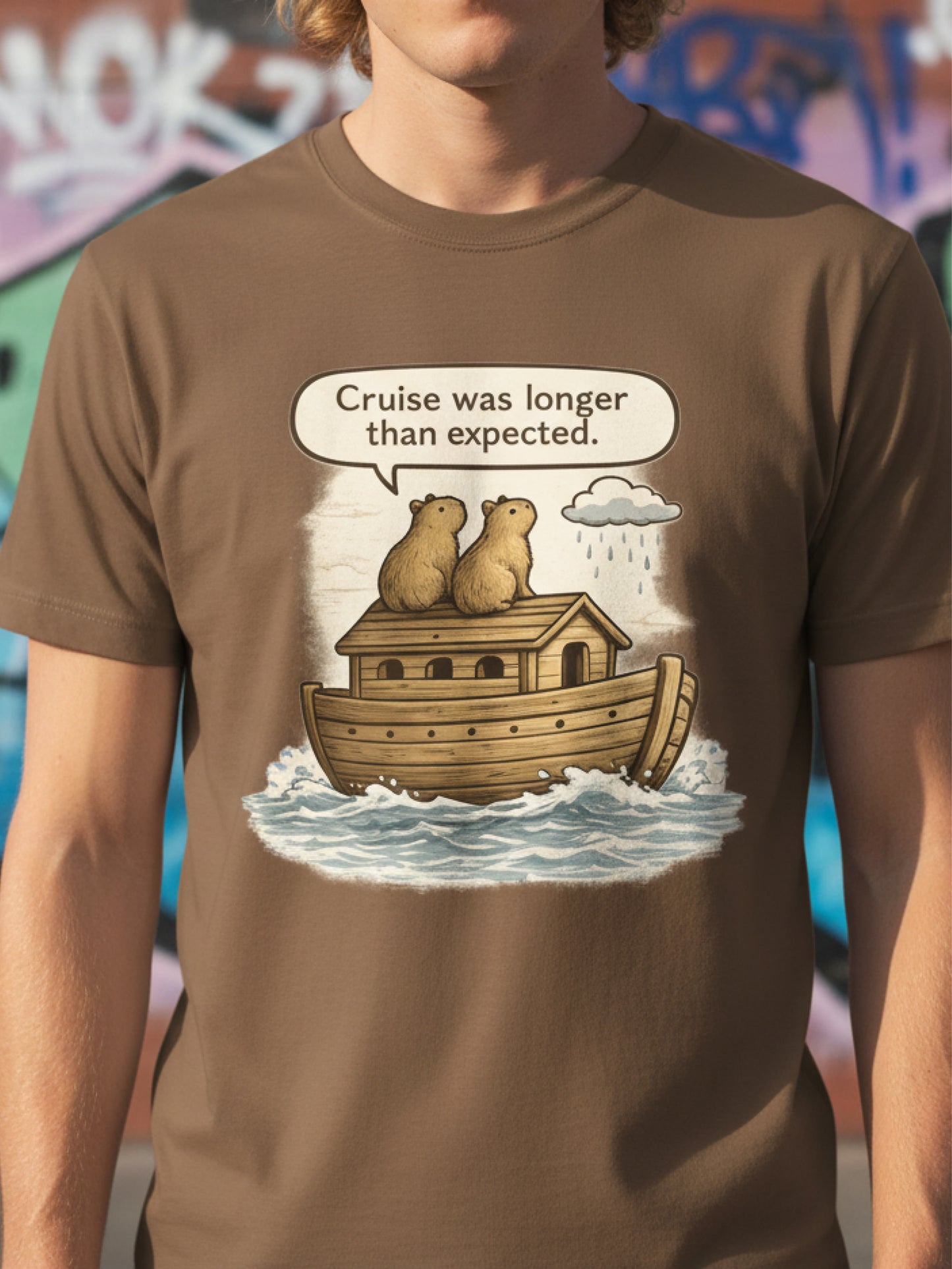 Funny Christian T Shirt | Capybara Noah Ark Funny Bible Shirt