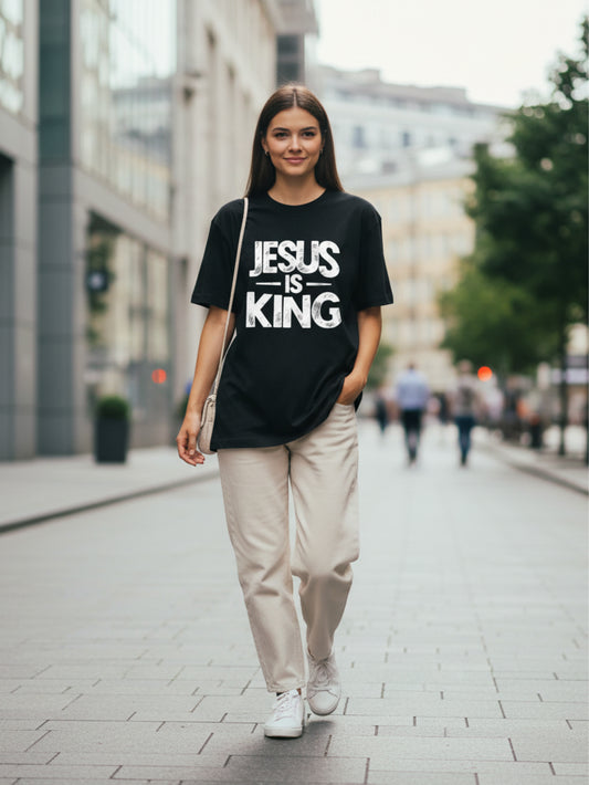 Jesus Is King T-Shirt – Premium Minimalist Christian Streetwear Essential