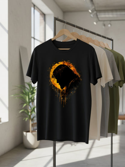 Burning Crown Jesus Tee Shirt – Faith Fire Graphic Christian T-Shirt