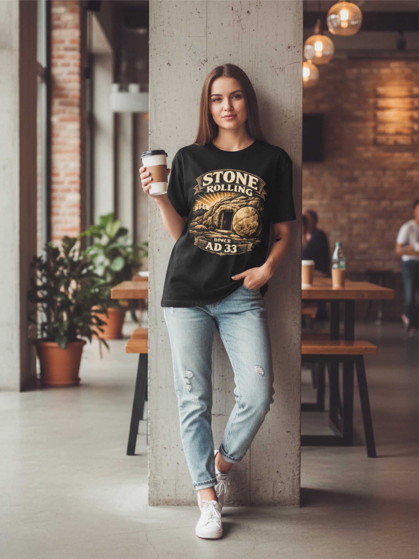 Vintage Christian T Shirts Stone Rolled Away Empty Tomb Shirt