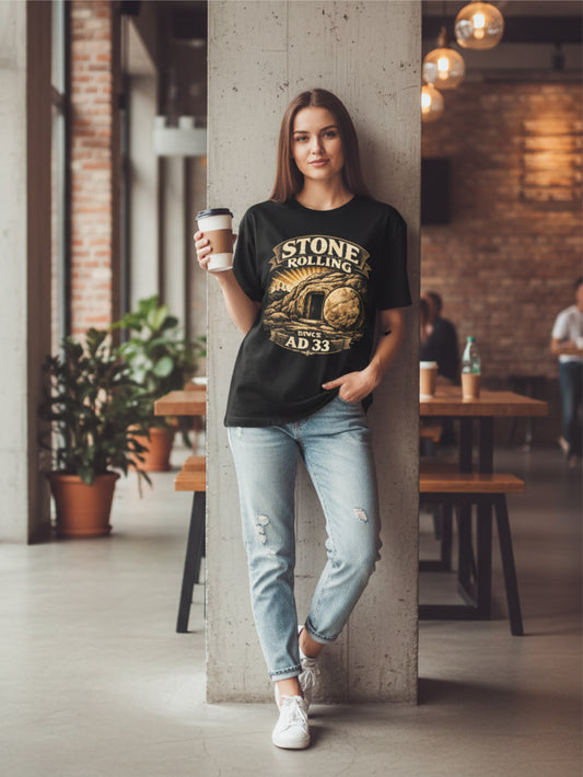 Vintage Christian T Shirts Stone Rolled Away Empty Tomb Shirt