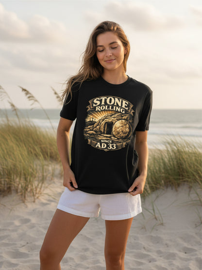 Vintage Christian T Shirts Stone Rolled Away Empty Tomb Shirt
