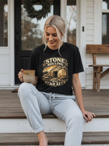Vintage Christian T Shirts Stone Rolled Away Empty Tomb Shirt