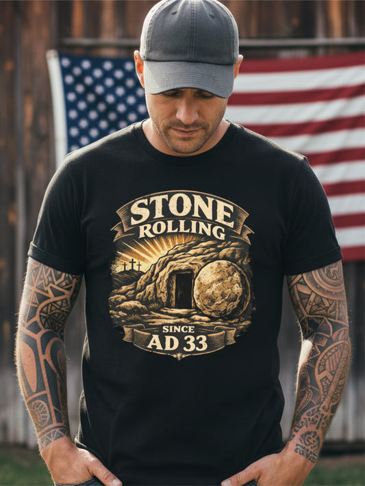 Vintage Christian T Shirts Stone Rolled Away Empty Tomb Shirt