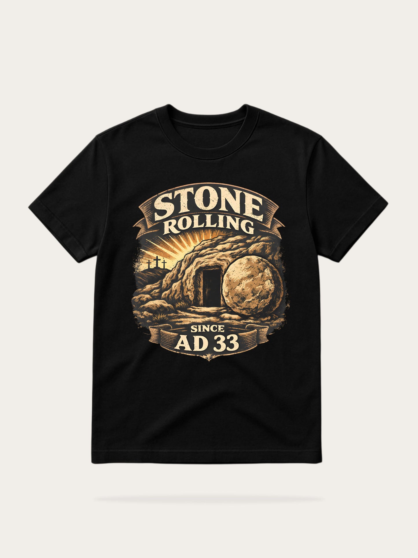 Vintage Christian T Shirts Stone Rolled Away Empty Tomb Shirt
